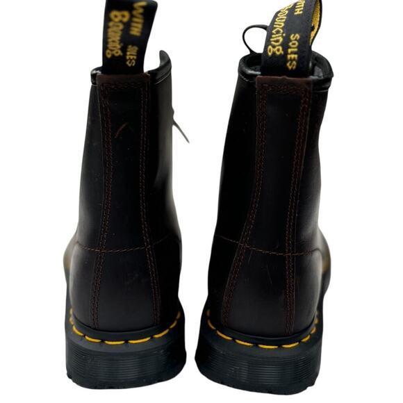 Dr Martens Combat Boot Dark Brown Leather Wintergrip Womens Size 9 Men Size 8 - Picture 10 of 11